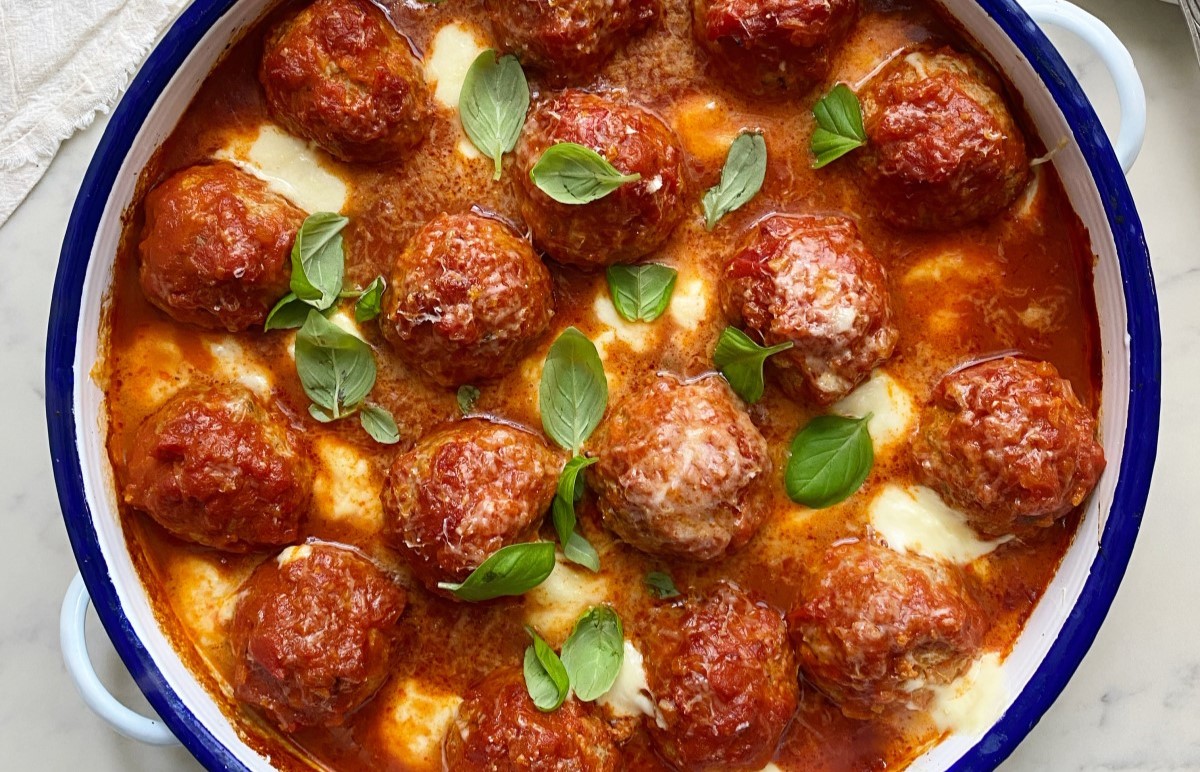 Pork, Fennel & Mozzarella Meatballs