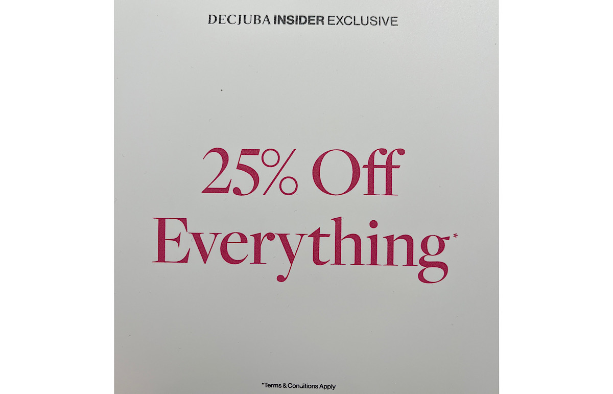 Decjuba - 25% OFF EVERYTHING 